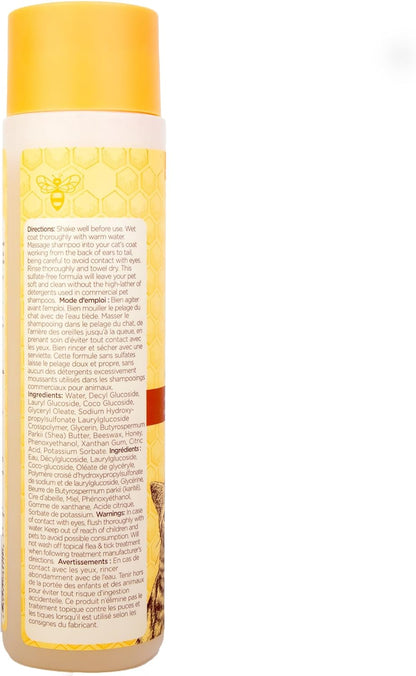 Cat Hypoallergenic Shampoo with Shea Butter & Honey | Moisturizing & Nourishing Cat Shampoo | Cruelty, Sulfate & Paraben Free, Ph Balanced for Cats - Made in USA, 10 Oz - 2 Pack